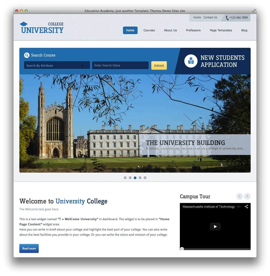 Сайт для курсов школы университета