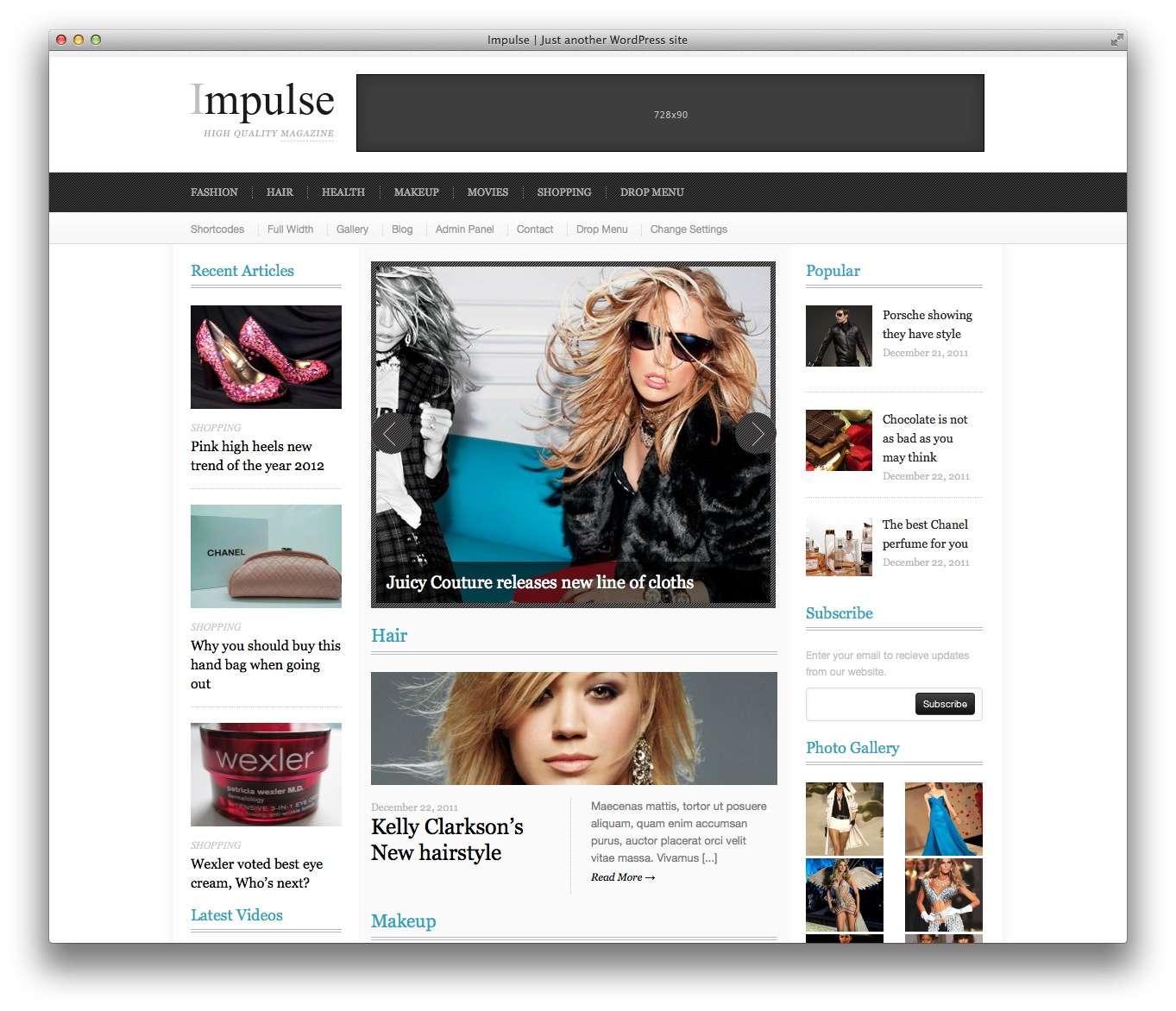 WordPress шаблоны для Fashion блогов и журналов11