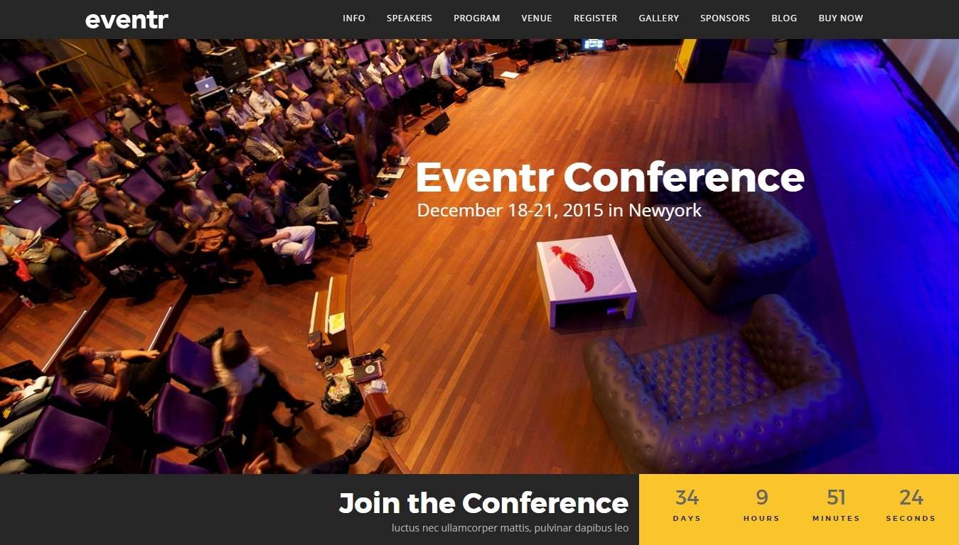 готовый веб сайт для конференции
