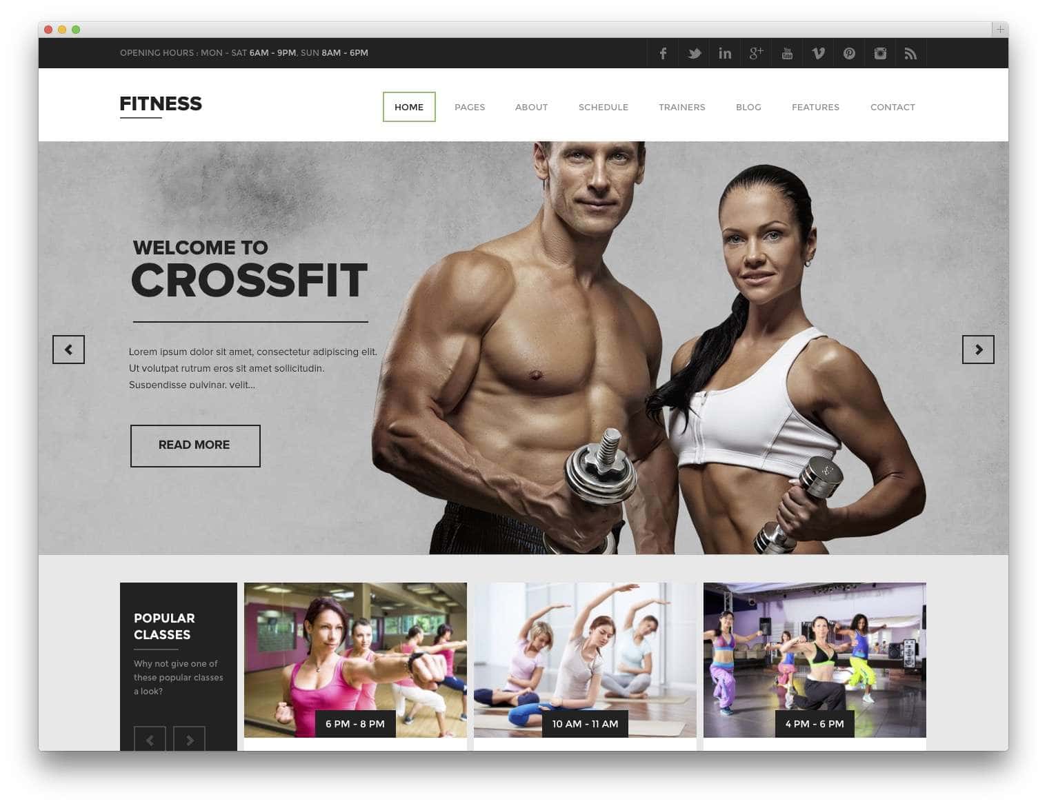 лучших тем WordPress – Фитнес и спорт