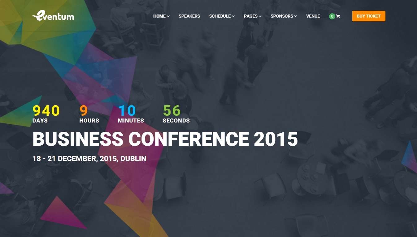 шаблон для бизнес конференций и событий