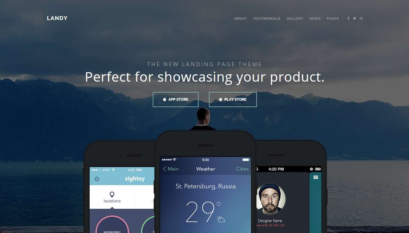 Landing Page WordPress Templates for Apps