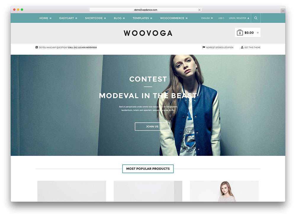 Простые eCommerce шаблоны WordPress для сайтов модных товаров 2015-2016