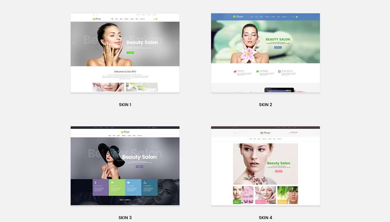 Ves Shop Spa отзывчивые Magento шаблоны для салона красоты и продажи косметики с функцией построителя страниц