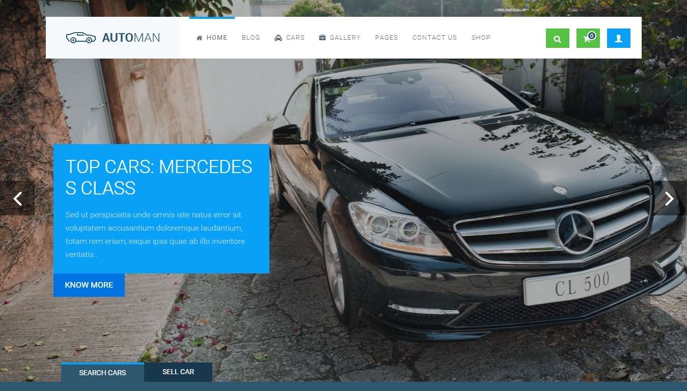 Продвинутый WordPress шаблон для автомобильных дилеров
