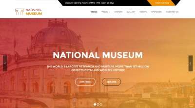 Премиум WordPress шаблоны сайта для музея и галереи
