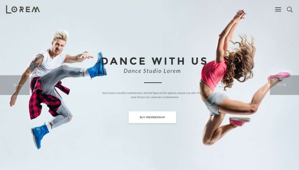 качественные шаблоны WordPress для школы танцев, танцевальной студии и клуба