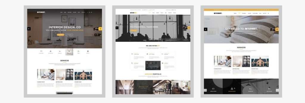 Ideal классный шаблон сайта для дизайна интерьера