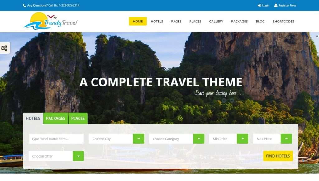 WordPress туризм - первоклассный сайт с премиум дизайном 3