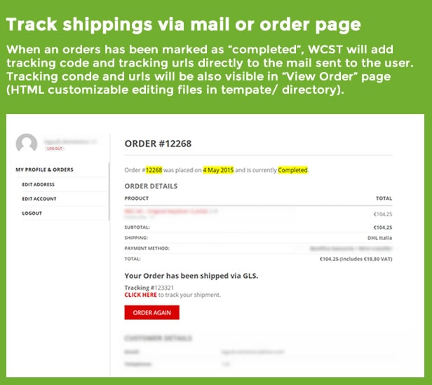 WooCommerce отслеживание посылки – Простые покупки в вашем магазине 3