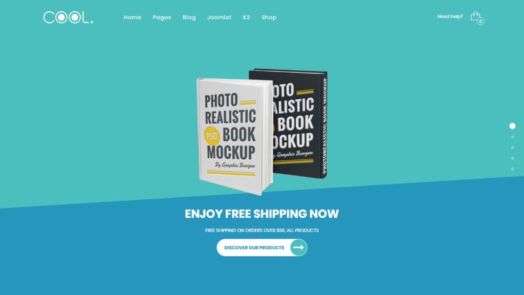 Joomla шаблон книги: готовый сайт с поддержкой магазина 2