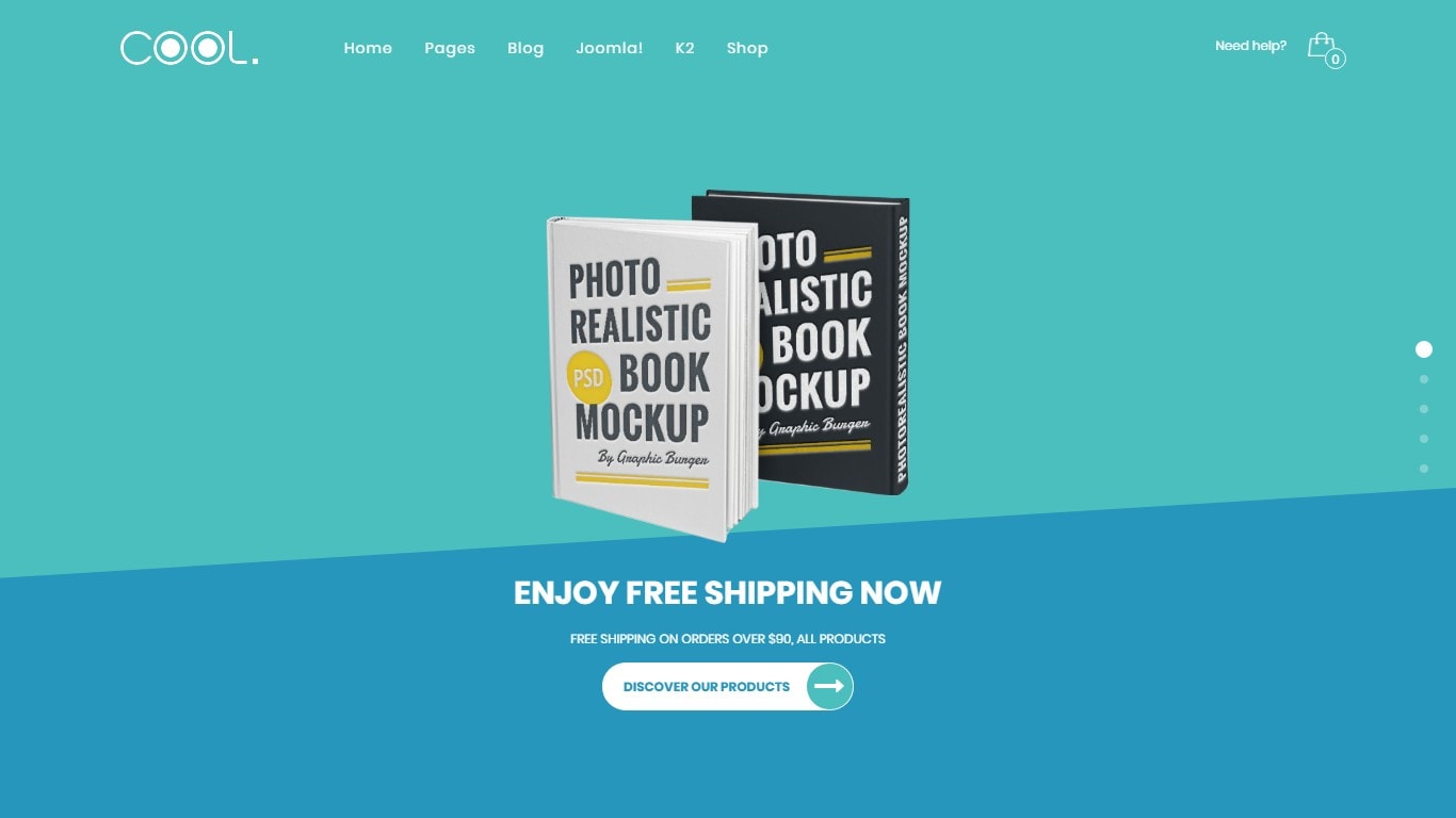 Joomla шаблон книги: готовый сайт с поддержкой магазина