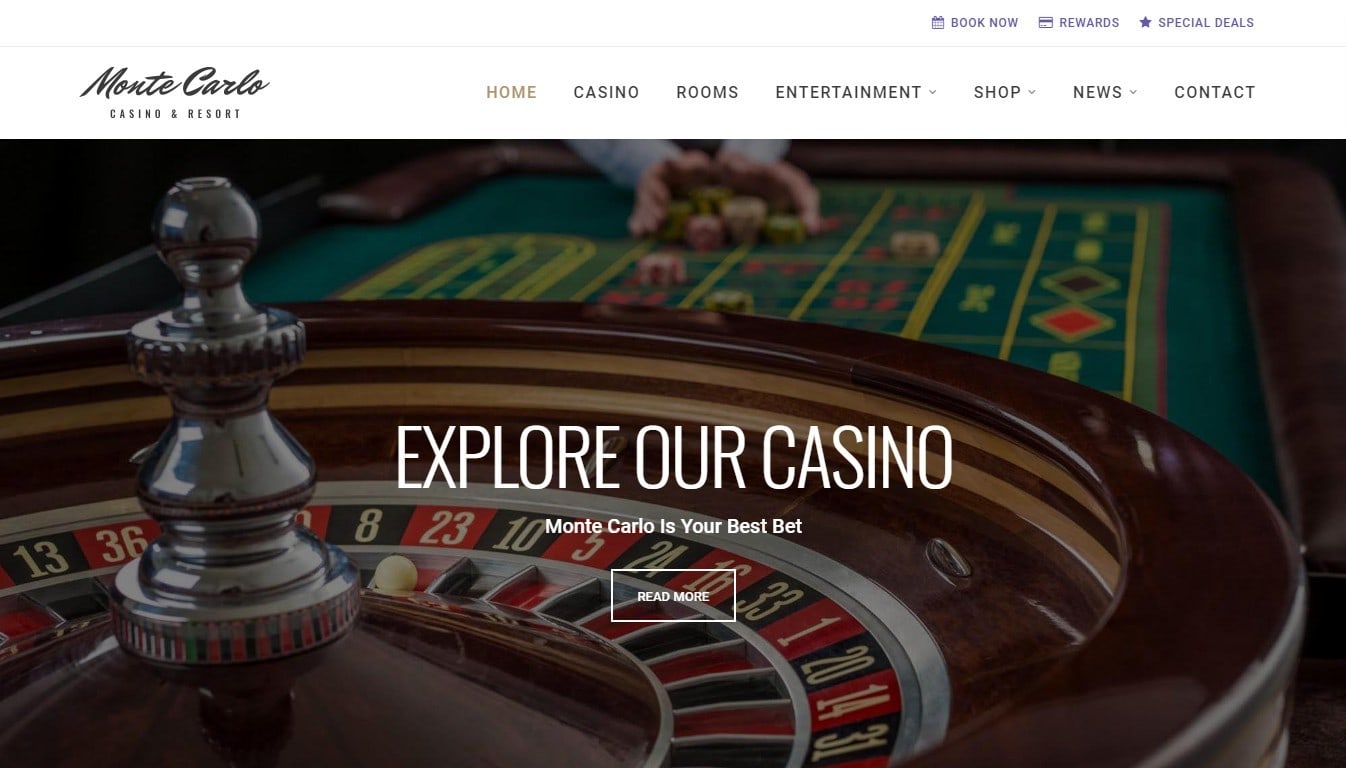 Шаблон сайта казино с платежным функционалом