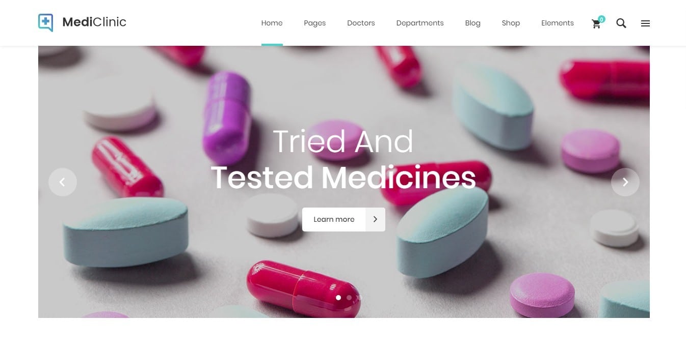 Шаблон сайта аптеки с продажей лекарств онлайн
