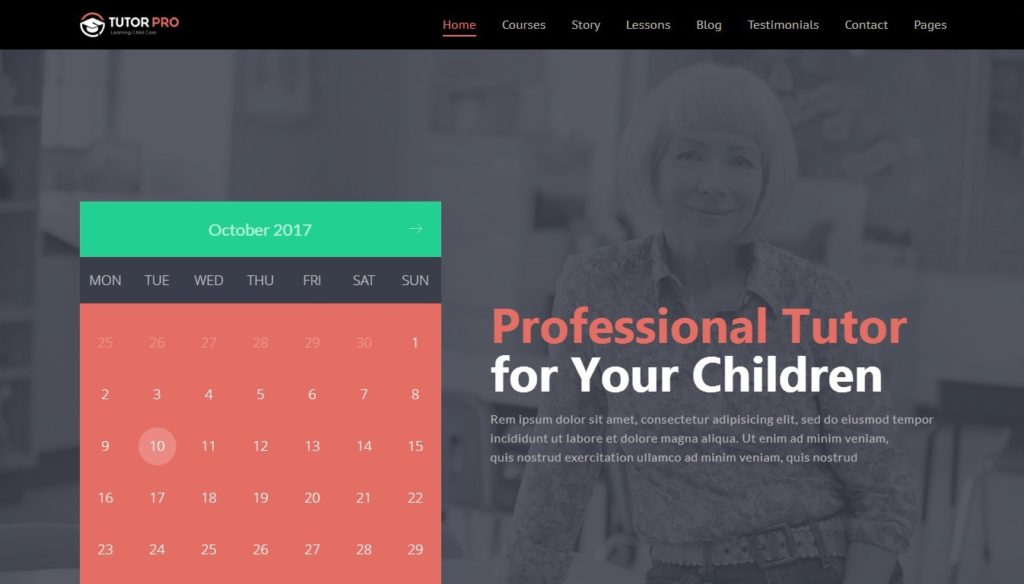 шаблон сайта для учителя с календарем и онлайн-оплатой 3