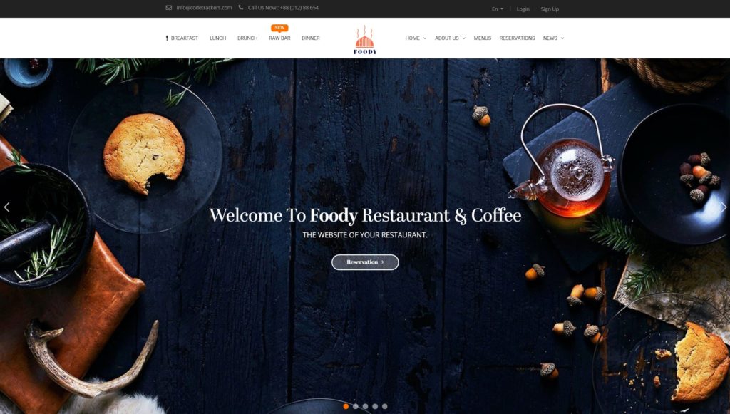 HTML шаблоны ресторан с онлайн-бронированием столиков 05