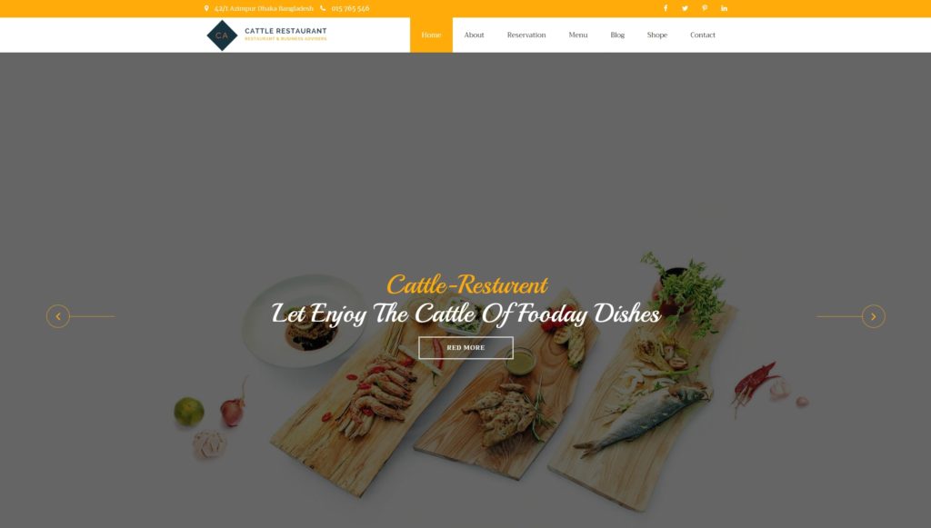 HTML шаблоны ресторан с онлайн-бронированием столиков 09