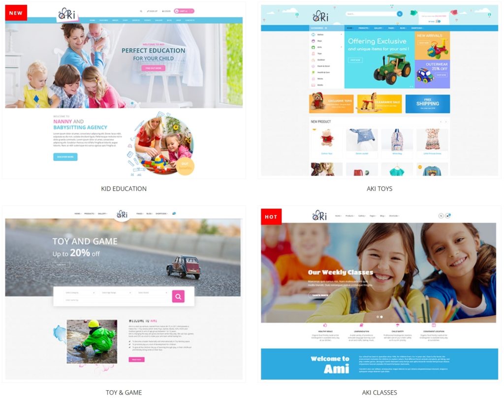 детские темы WordPress для школ, детских садов, центров и магазинов 02