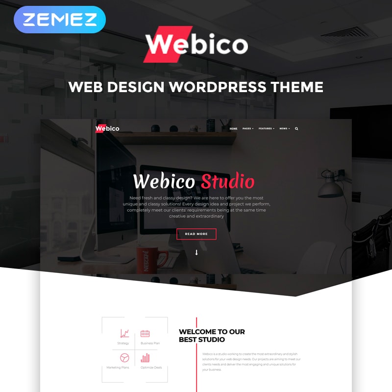 WordPress шаблон Webico - Web Design Elementor
