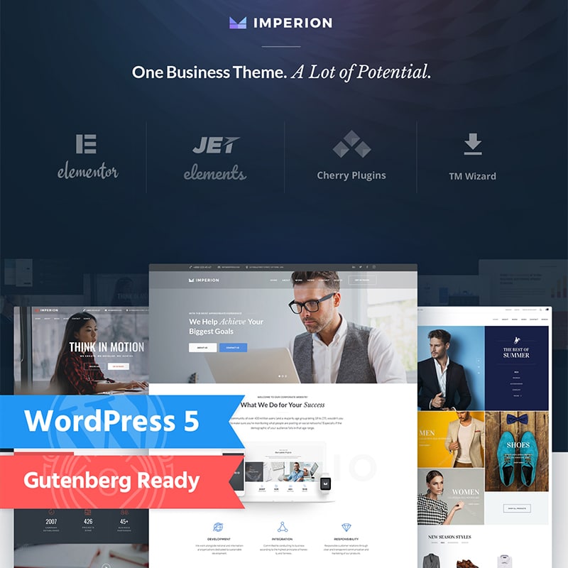 Imperion - многоцелевой WordPress шаблон сайтов для бизнеса